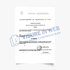 comune certificato esistenza in vita