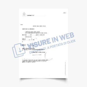 comune certificato matrimonio