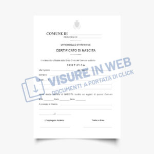 comune certificato nascita