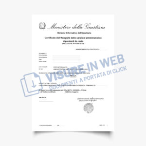 tribunale certificato sanzioni amministrative