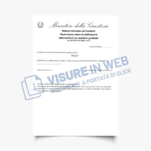 tribunale certificato visura casellario giudiziale