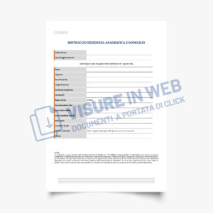 rapporti informativi rintraccio residenza domicilio