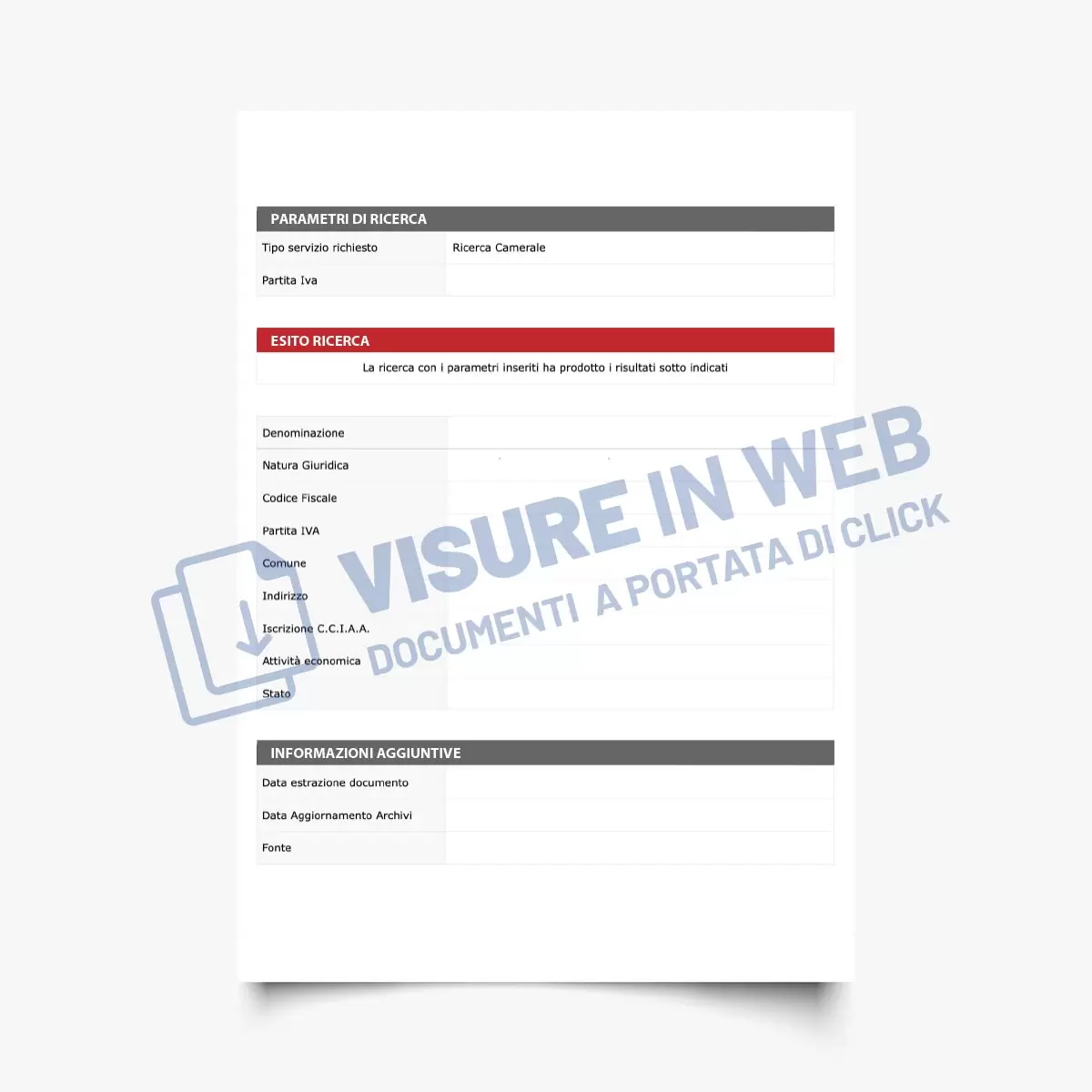 camera commercio ricerca camerale semplice