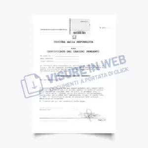 tribunale certificato certificato carichi pendenti
